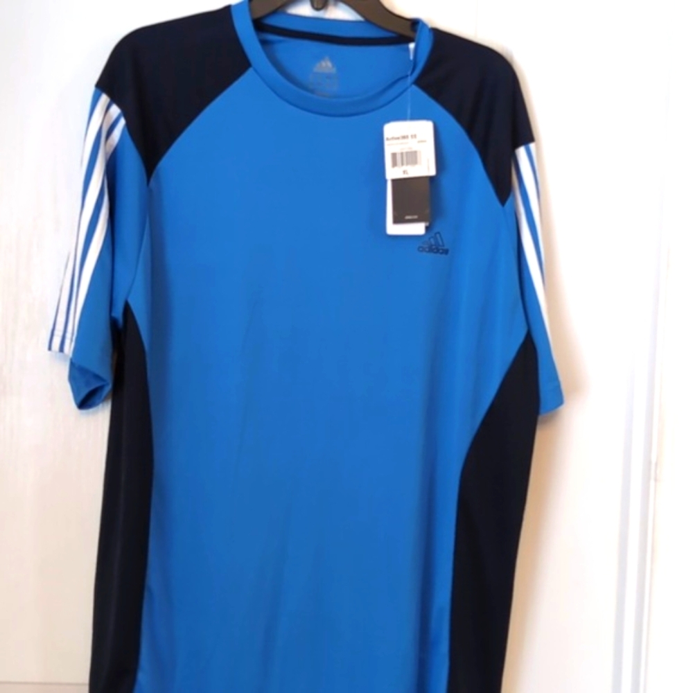 Adidas Three Stripe Active 360 Athletic Jersey Shirt. NWT. Size XL